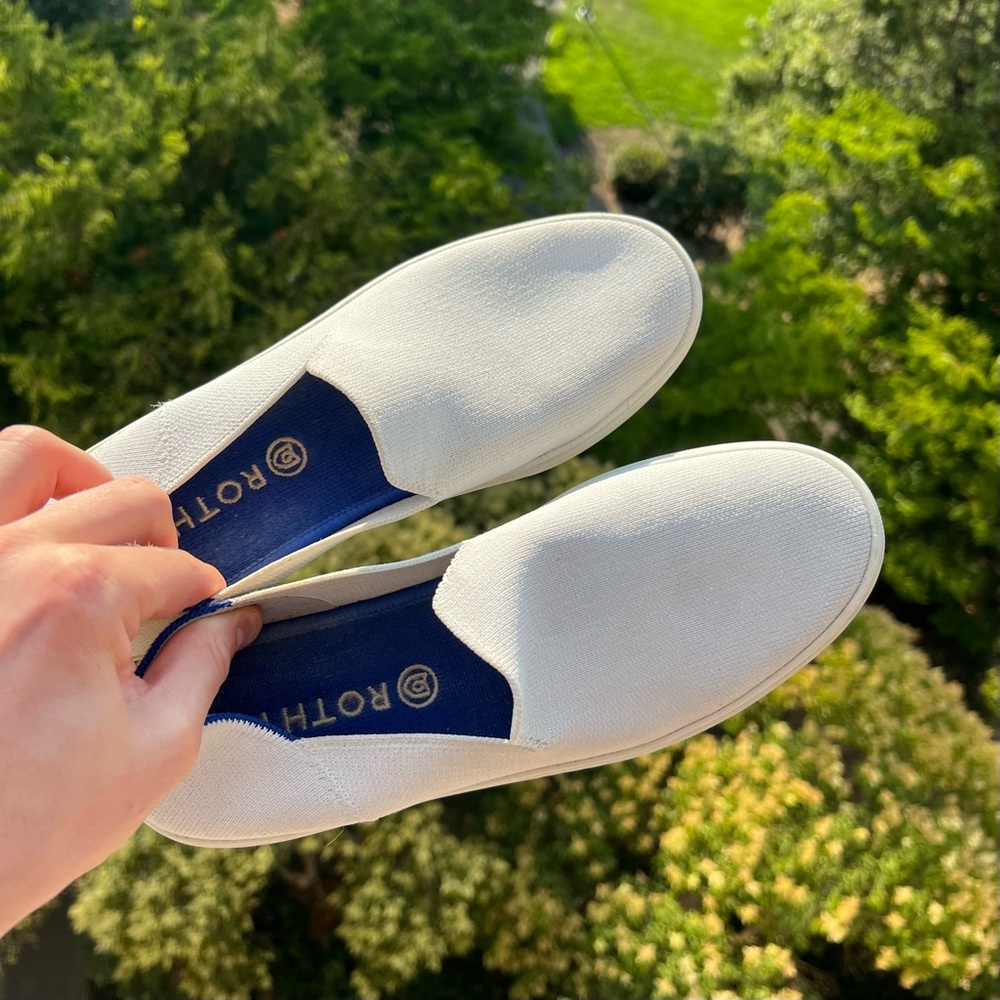 Rothy’s Slip On Women’s Sneakers Size 10 Classic White